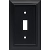 Franklin Brass 64219 Architectural Single Toggle Switch Wall Plate / Switch Plate / Cover, Flat Black, Packaging May Vary
