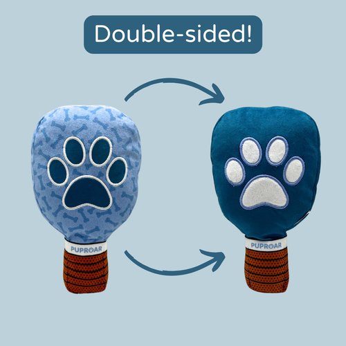 PUPROAR Pickleball Paddle Dog Squeaky Toy – Funny Squeaky & Crinkle Paper Toy for Dogs, Perfect Stocking Stuffer – Cute Christmas Dog Toy for Sporty Pups