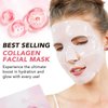 PULLING OIL Collagen Face Mask, Collagen Mask Deep Collagen Anti Wrinkle Lifting Mask Collagen Mask Overnight - 4 Pack