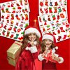 114 PCS Christmas Stocking Temporary Tattoos Themed Birthday Party Decorations Favors Supplies Decor Red Xmas Tree Sock Tattoo Stickers Gifts For Game Boys Girls Classroom School Prizes Reward