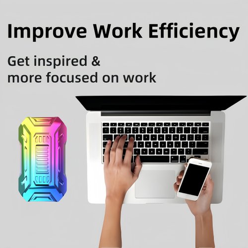 TIMCHESS Metal Fidget Toy, Fidget Slider, Magnetic Fidget Toy, Fidget Toys for Adults, Magnet Fidget, Helps Relieve ADHD/ADD/Autism (Rainbow)