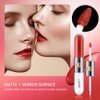 WALULAN Double-ended Lip Oil,Matte Lip Gloss, Waterproof Sweatproof Lipstick Sealer,Lip Glow Oil,Plumper Clear Hydrating, Lipstick Raincoa