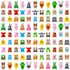 Deekin 100 Pack Mini Stuffed Animals Bulk Small Plush Animal Toys Tiny Stuffed Animals Critter Keychain Set for Kids Party Favors School Prizes Gift Bags Fillers(Jungle Animals)