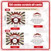 Colarr 150 Pack Casino Theme Party Decorations Scratch Off Cards Casino Games, Include DIY Scratch Off Tickets Casino Night Party Note Cards with Golden Scratch Stickers for Game Night Decorations