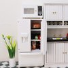 Miniature Microwave Dollhouse Accessories Oven Mini Kitchen Furniture Appliance 1:12 Mini House Decoration Model Decor High Simulation Accessories Ornaments (White)