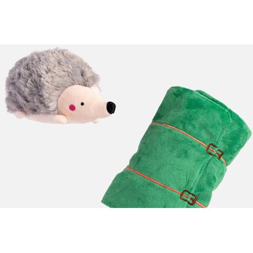 Silver Paw Sleeping Porcupine Dog Toy Interactive 2-in-1 Plush w/Squeaker & Crinkle