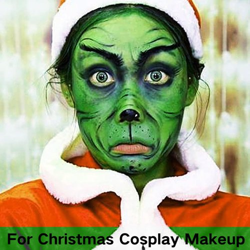 MEICOLY Light Green Face Body Paint for Christmas Makeup Stocking Stuffers,Water Based Washable Body Paint,Green Face Paint for Adults and Kids,Camouflage Hunting Camo Gamora Witch Cosplay Makeup