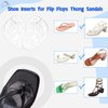 Gel Metatarsal Pads for Thong Sandals Flip-Flops, 2Pairs Forefoot Cushion Inserts, Ball of Foot Grip Pads for Metatarsal Support and Pain Relief, Anti-Slip