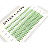 Colored Green Lash Clusters, 3D Volume 20D Curl C, Thickness 0.10mm, Length 8-16mm Mixed Tray, 100 PCS of Green Eyelash Clusters, Faux Mink Green Individual Lash Extensions DIY