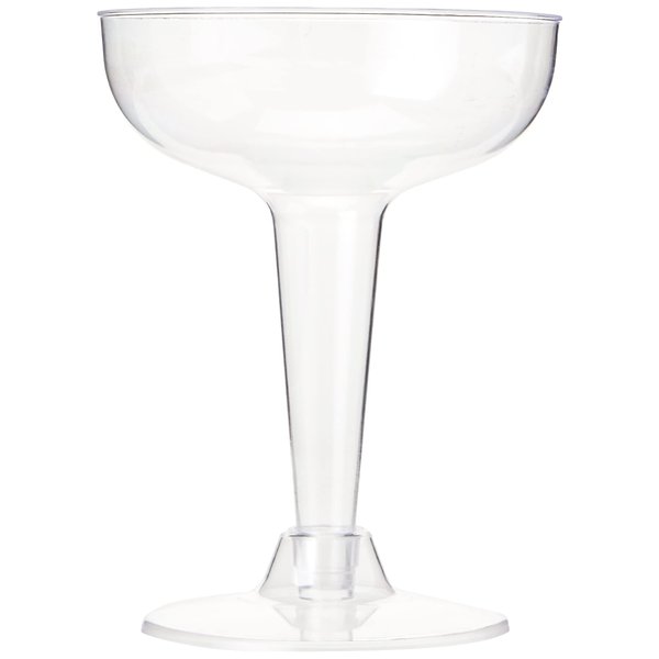 Elegant Party Pack Clear Plastic Champagne Glasses - 4 oz. (32 Pcs.) - Perfect for Home, Weddings & Events