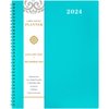 2024 Monthly Planner/Calendar - Monthly Planner 2024, Jan. 2024 - Dec. 2024, 9" x 11", 12-Month Planner 2024 with Tabs, Pocket, Label, Contacts and Passwords, Twin-Wire Binding - Teal by Artfan