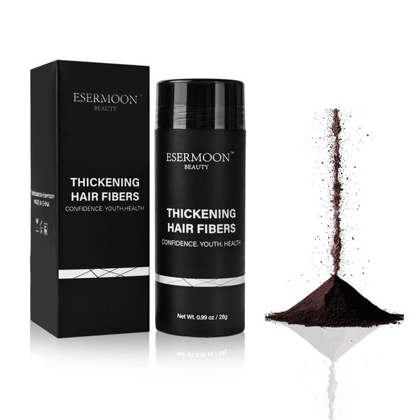 Hair Fibers (28g), Hair Fibers for Thinning Hair, Hair Building Fibers, Hairpiece Filler, Increase Hair Density, Styling Powder for Women & Men, Hair Makeup, Premium Formula Thickening (DARK BROWN)