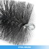 Stanbroil 6 Inch Round Steel Chimney Cleaning Brush with 1/4" NPT Fitting for Masonry Chimney Flue, Works with Most Chimney Rod Sets