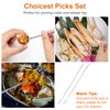 Anglekai Nut Crackers, 8Pcs Multi-Purpose Cracker Tools - Stainless Steel Seafood Pecan Crackers Forks, Non-slip Handle Walnut Cracker Tools, Lobster Crab Leg Cracker Nut Cracking Tools (Red)