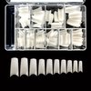 VIVACE Natural Royal Salon 500 Artificial Fake False Gel Nail Tips, 10 Sizes With Clear Plastic Case for Nail Salon Nail shop