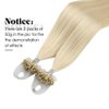 Moresoo Micro Ring Hair Extensions Blonde Human Hair Micro Beads Hair Extensions Platinum Blonde Micro Link Extensions Blonde #60 50G/50S 18In