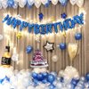 Dark Blue Happy Birthday Balloons Banner,16 Inch Mylar Foil Letters Sign,Reusable Balloons for Women, Men, Boys & Girls Birthday Decorations Party Supplies
