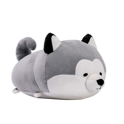 LHUI Super Soft Plush Cartoon Gift - Stuffed Animal Toy - Dog Soft Hugging Toy - Husky Shape Kawaii Pillow(13.4 inch)