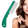 The Hair Doctor Extra Long Tooth Hair Comb 1 1/4 Inch with silky smooth rotating teeth to prevent hair damage (Beautiful Red)