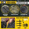 M-Tac Compression Stuff Sack for Sleeping Bag Military Water Resistant Compression Bag Lightweight Nylon Compression Sack for Travel, Camping, Hiking, Outdoor (Black, L - 24 liters)