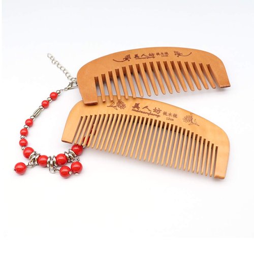 Handmade Wooden Hair Comb for Curly Wide Toothed Wooden Comb, anti-Static and Barrier-free Hand Brushing Beard, hair, Suitable for Women, Male Static Natural Wood Sandalwood Comb (Short comb)