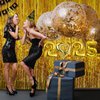 New Years Eve Party Supplies 2025 for 12, New Years Eve Party Decorations, 6 Hat, 6 Glasses, 12 blowouts, 6 Table Centerpiece, 2 Foil Fringe Curtains, 18 Balloons