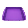 Lmaray 11 x 9.5 Inch Purple Silicone Baking Pan, Safe, Durable, Easy Cleanup, Microwave and Oven Safe