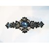 Generic Small blue crystal hair barrette clip bridal clip bridal barrette gothic hair