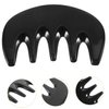 Ipetboom Horn Comb Hair Massage Comb Five Massage Comb Curling Comb Scalp Comb Scalp Massager Comb Black Water Curly Hair Comb Jade Massage Comb Scraping Board Massage Stone Spa