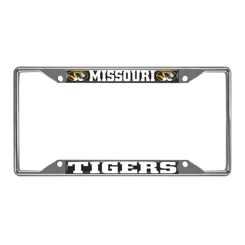 FANMATS 14916 Missouri Tigers Chrome Metal License Plate Frame, Team Colors, 6.25in x 12.25in