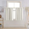 Very Little Curtains for Small Kitchen Window Rod Pocket Room Darkening Sun Heat Blocking Short Curtains for Nursery Small Square Windows Kids Bedroom Bathroom 30 Inch Long One Single Pair Cream Color