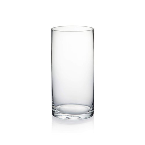 WGVI Cylinder Vase, 4" W x 8" H, Floral Container, Glass Candle Holder Centerpiece Planter Terrarium for Wedding Party Event, Home Office Decor, Clear, 1 Piece
