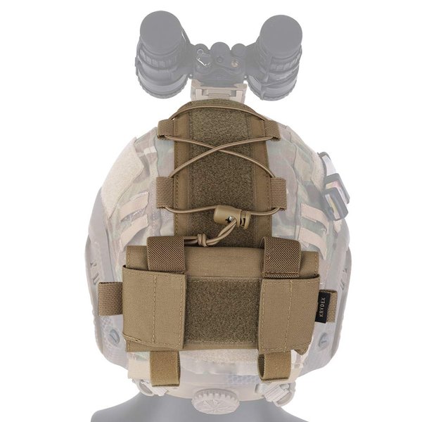 KRYDEX Tactical Helmet Battery Pouch Counterweight Pouch MK1 Helmet Battery Pack Balance Weight Bag with Hook&Loop for Tactical Helmet (Upgraded Pouch-CB)