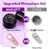 Makartt Rhinestone Glue for Nails, 15ml Clear Nail Gem Glue with Nail Brush Kit for 3D DIY Decorations, Super Strong Adhesive Nail Art Glue Bling Gel for Jewelry Diamonds