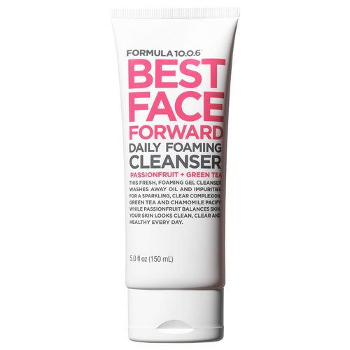 Formula 10.0.6 Best Face Forward Daily Foaming Gel Cleanser that Washes Away Oil & Impurities - Vegan, Paraben-Free, & Cruelty-Free, Best Face Forward, Chamomile, 5.0 Fl Oz