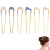 6 PACK Metal U Shape Hair Fork Sticks Updo Hair Bun Chignon Wedding Hair Pins Hair Styling Tool Bridal Hair Accessories for Women and Girls