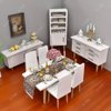 iLAND Miniature Dollhouse Accessories for Dollhouse Furniture on 1:12 Scale, Dollhouse Frames w/Printed Classic Paintings Set (4 Matte Silver Frames & Pictures)
