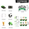 LXlucktim Soccer Birthday Party Decorations, 178 Pcs Soccer Ball Theme Party Supplies for Boys Baby - Banner, Cake, and Cupcake Toppers, Balloons. Hanging Swirl, Backdrop, Soccer Stickers