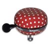 Basil Polkadot Big Bicycle Bell - Ding Dong - 80mm - Red With White Dots