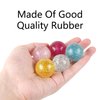MIDELONG Glitter Bouncy Balls, 32mm Colored Rubber Bounce Balls for Outdoor Birthday Party Gift Bags, Pack of 12