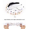 Wecoe 1pc White Knotted Headband For Women Girls Rhinestone Headband Wide Headbands Non Slip Fashion Cloth Sparkly Red Blue White Beaded Embellished Headband Hair Accessories For Women Girls