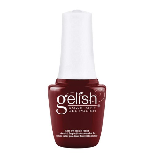 Gelish MINI Red Alert Soak-Off Gel Polish, Red Gel Nail Polish, Dark Red Gel Nail Polish, Red Nail Colors, 0.3 oz.