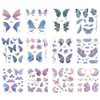 Tattoo Sticker 12PCS Butterfly Tattoo Stickers Glitter Butterfly Wings Flowers Moon Temporary Tattoo Stickers Wrist Neck Face Fake Tattoo Stickers