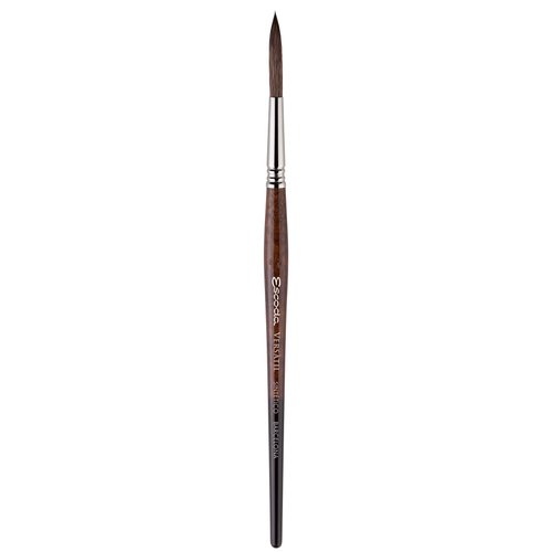 Escoda Versatil 1549 Series Artist Watercolor and Acrylic Paint Brush, Short Handle, Rigger, Size 4