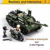 ChokGift Military Army WWII SU-85 Tank Destroyer Vehicle Building Kit Army Series Building Block Set with 2 Soldier Figures, Best Roleplay STEM Construction Toy for Boys Girls (338 PCS)