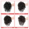 KETHBE Messy Bun Hair Piece,Synthetic Tousled updo Hair Buns Hair Piece Short Ponytail Faux Hair Scrunchie Extension with Elastic Rubber Band Fake Hair Bun Pieces Accessories for Women (Black)
