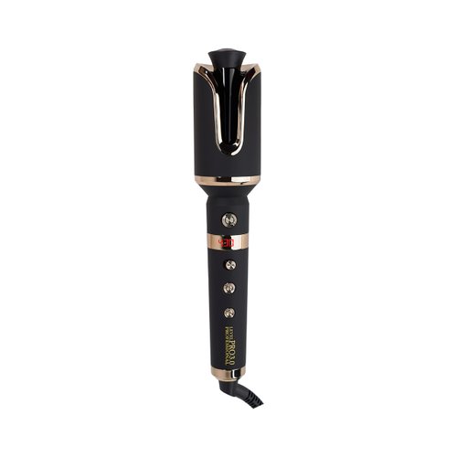 Level Pro3.0 Curly Q Automatic Revolving Curling Iron, 360 Rotating Wave Curling Iron with 6 Adjustable Temp and 3 Curl Settings, Portable Hair Curler with Auto Rotation, Hair Styling Iron, Black