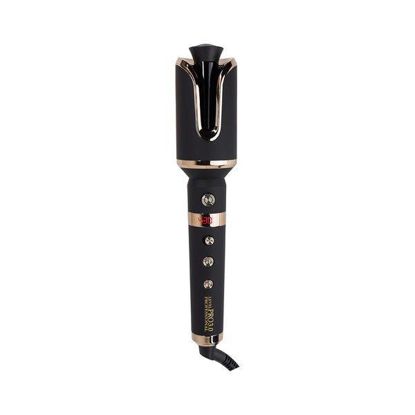 Level Pro3.0 Curly Q Automatic Revolving Curling Iron, 360 Rotating Wave Curling Iron with 6 Adjustable Temp and 3 Curl Settings, Portable Hair Curler with Auto Rotation, Hair Styling Iron, Black