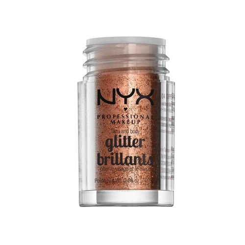 NYX PROFESSIONAL MAKEUP Face & Body Glitter, Copper