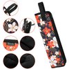 Beautyflier Set of 2 Curling Iron Travel Case, Canvas Heat-Resistant Flat Iron Holder Case, Straightener Travel Case and Silicone Mat for Hair Tools for Travel, Gym or Daily Use (16.5IN, Red Blossom)